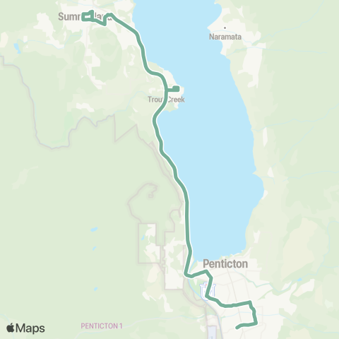 BC Transit South Okanagan-Similkameen Penticton / Summerland map