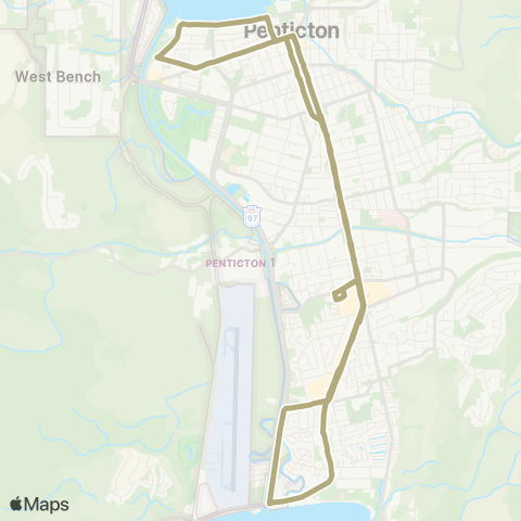 BC Transit South Okanagan-Similkameen Party Loop map