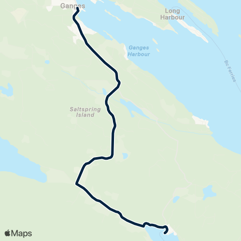 BC Transit Salt Spring Island Fulford Harbour map