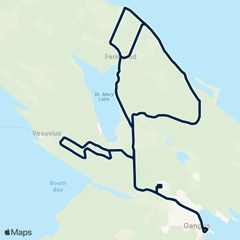 BC Transit Salt Spring Island SS Connector map