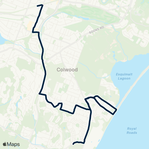 BC Transit Victoria Wishart / Langford Exch map