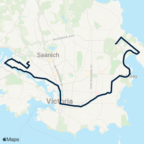 BC Transit Victoria Tillicum Centre / UVIC map