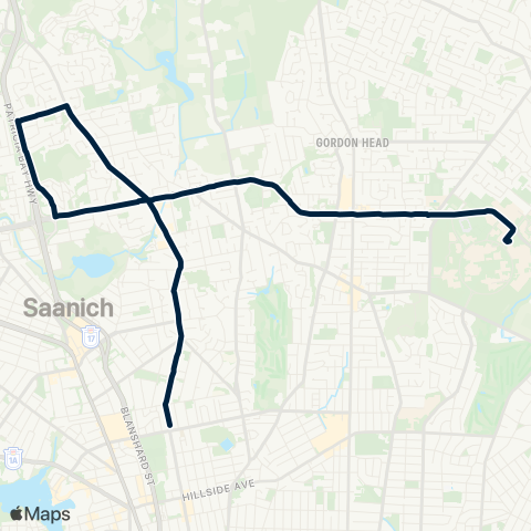 BC Transit Victoria Cedar Hill map