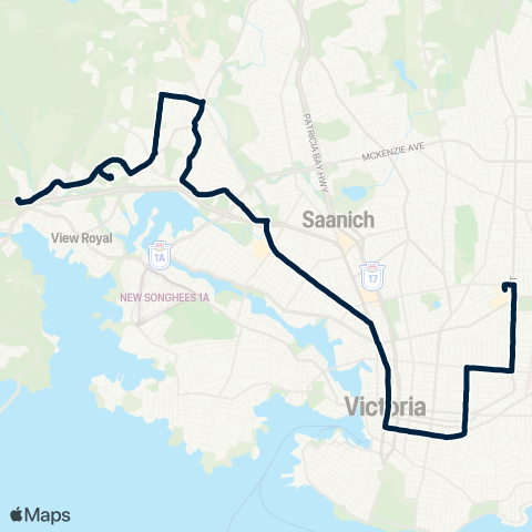 BC Transit Victoria Vic General / Hillside Centre map