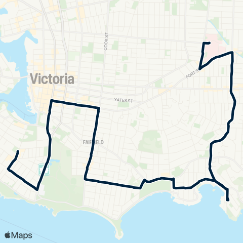 BC Transit Victoria James Bay / Royal Jubilee map