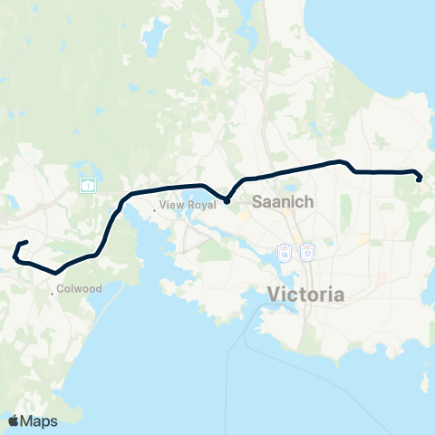 BC Transit Victoria Langford / UVIC map