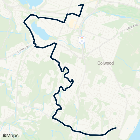 BC Transit Victoria Triangle Mountain / Langford Exch map