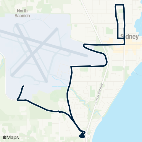 BC Transit Victoria Airport / Sidney map