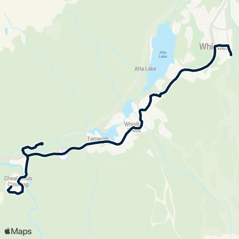 BC Transit Whistler Cheakamus map