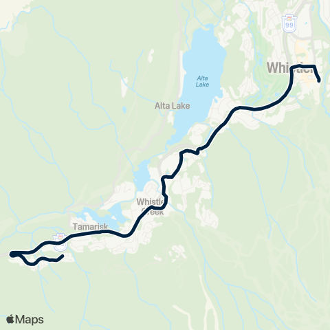 BC Transit Whistler Spring Creek map