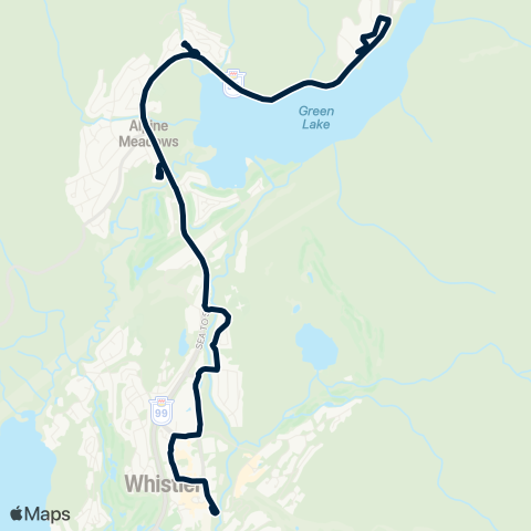 BC Transit Whistler Emerald map