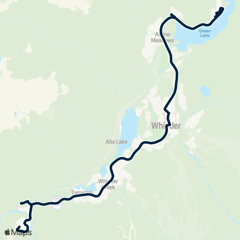 BC Transit Whistler Valley Express map