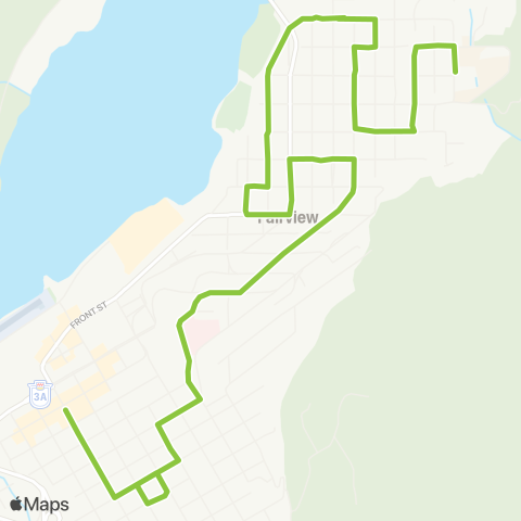 BC Transit West Kootenay Fairview map