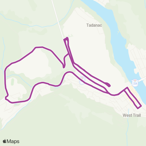 BC Transit West Kootenay Teck map