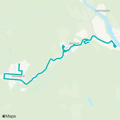 BC Transit West Kootenay Rossland map