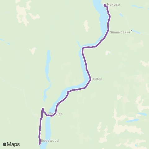 BC Transit West Kootenay Nakusp-Edgewood map