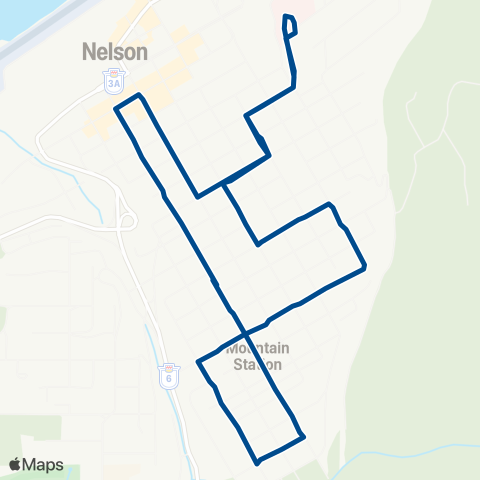 BC Transit West Kootenay Uphill map