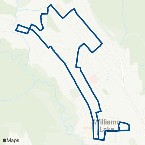 BC Transit Williams Lake Community Bus map