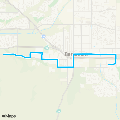 Beaumont Transit Casino Express map