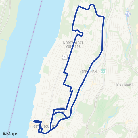 Bee-Line N Yonkers-Yonkers Rr Station map