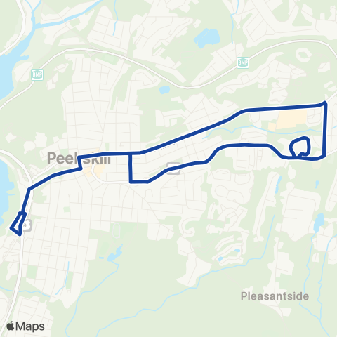 Bee-Line Peekskill Commuter map