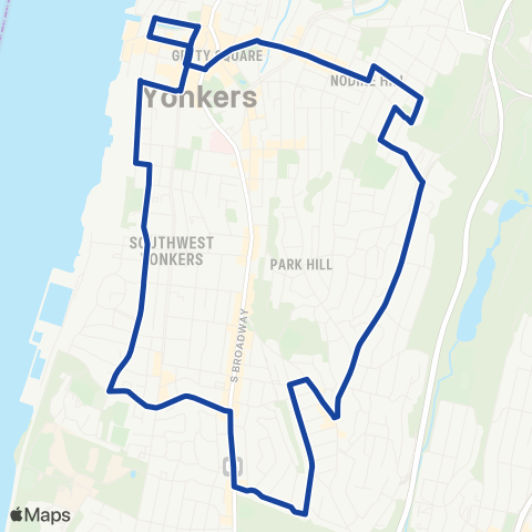 Bee-Line Yonkers Loop map