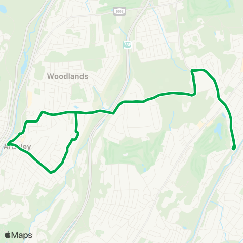 Bee-Line Ridge Rd Commuter map