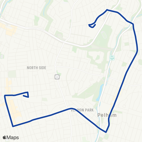 Bee-Line Mt Vernon-Chester Heights map