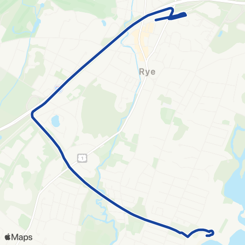 Bee-Line Rye Rr Station - Playland map