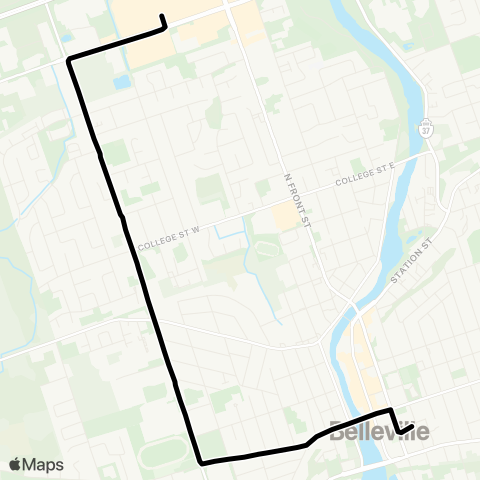 Belleville Transit Sidney map