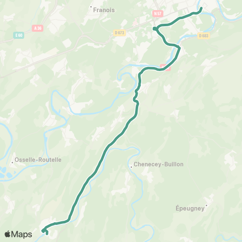 Mobigo 25 - Doubs Besancon   Quingey map