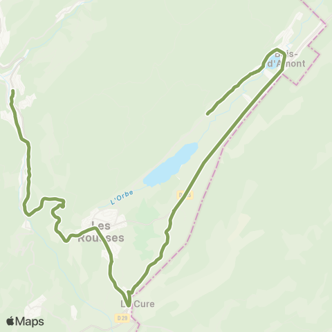 Mobigo 39 - Jura Hauts de Bienne - Bois Amont map