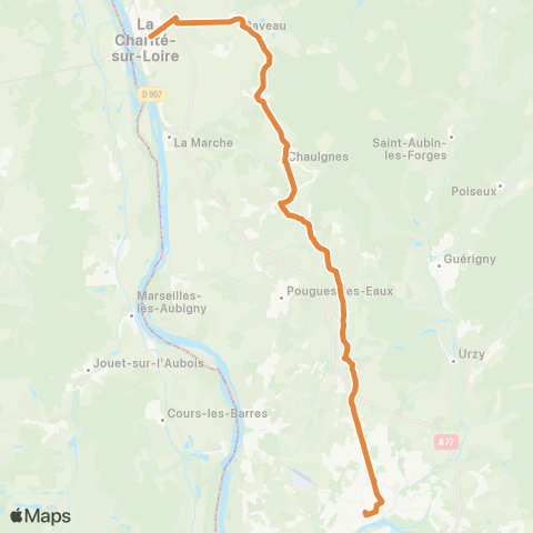 Mobigo 58 - Nièvre La Charite sur Loire - Nevers map