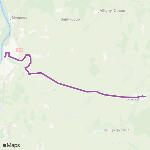 Mobigo 58 - Nièvre Donzy - Cosne Cours sur Loire map