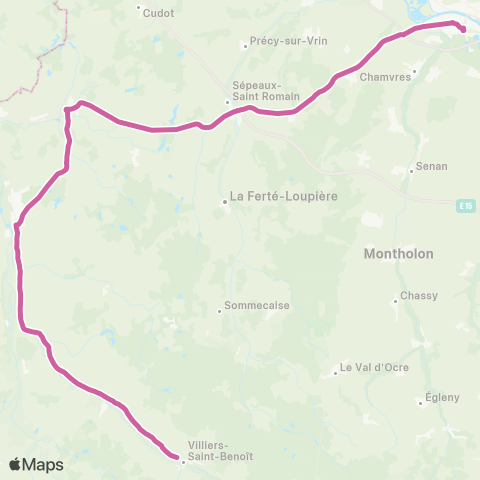 Mobigo 89 - Yonne Villiers Saint-Benoit map