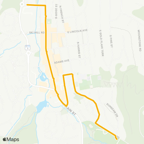 Breck Free Ride Trolley Route map