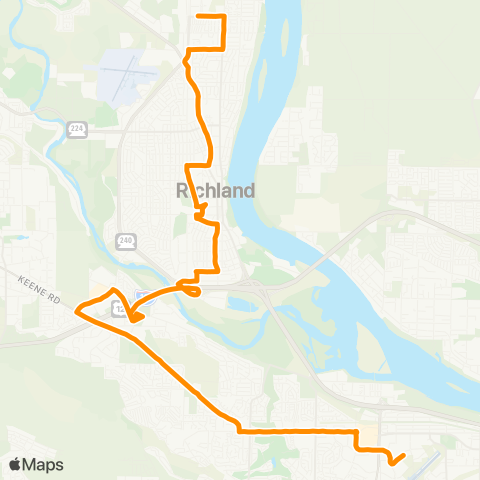 Ben Franklin Transit Route 123 map