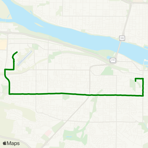 Ben Franklin Transit Route 48 map