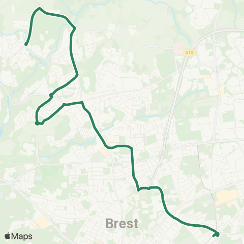 Bibus Bohars Petite Gare - Brest Strasbourg map