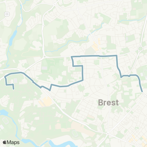 Bibus Scolaires Gascogne - Kerichen Lesven map