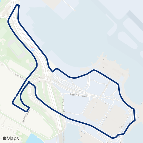 Logan Airport Shuttle & Massport 331 map