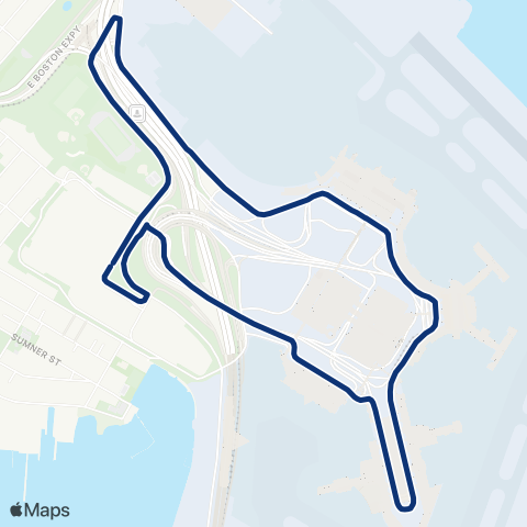 Logan Airport Shuttle & Massport 551 map