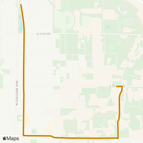 Bloomington Transit N Walnut / IU Express map