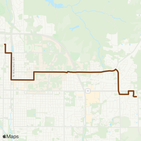 Bloomington Transit Campus Shuttle map