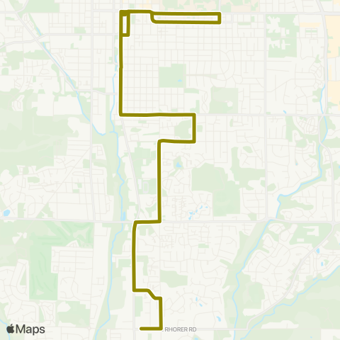 Bloomington Transit South Walnut / Clear Creek map