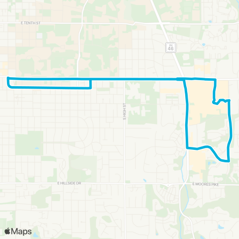 Bloomington Transit 9 Limited map