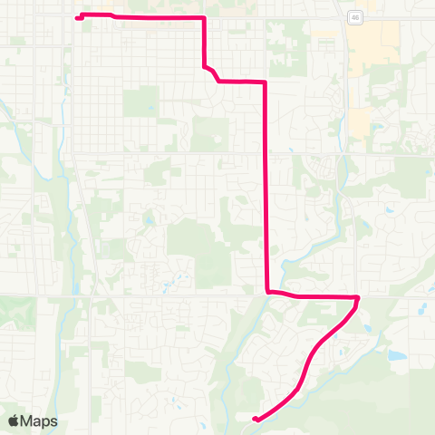 Bloomington Transit Sare Road map