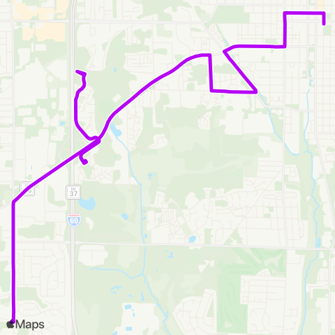 Bloomington Transit 4 South High Street / Sherwood Oaks map