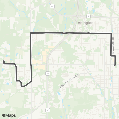 Bloomington Transit Park 48 - Ivy Tech map