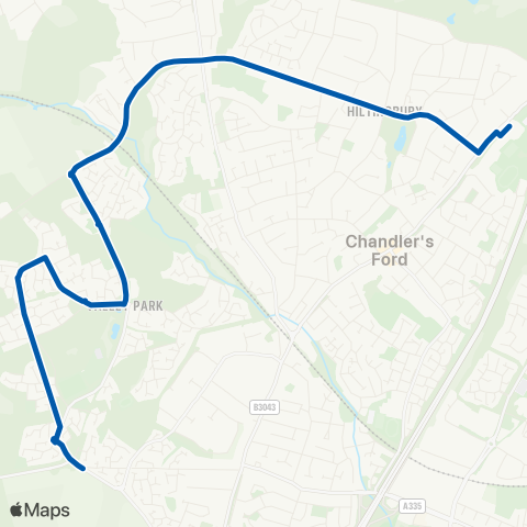 Bluestar Castle Lane - Thornden School Grounds map